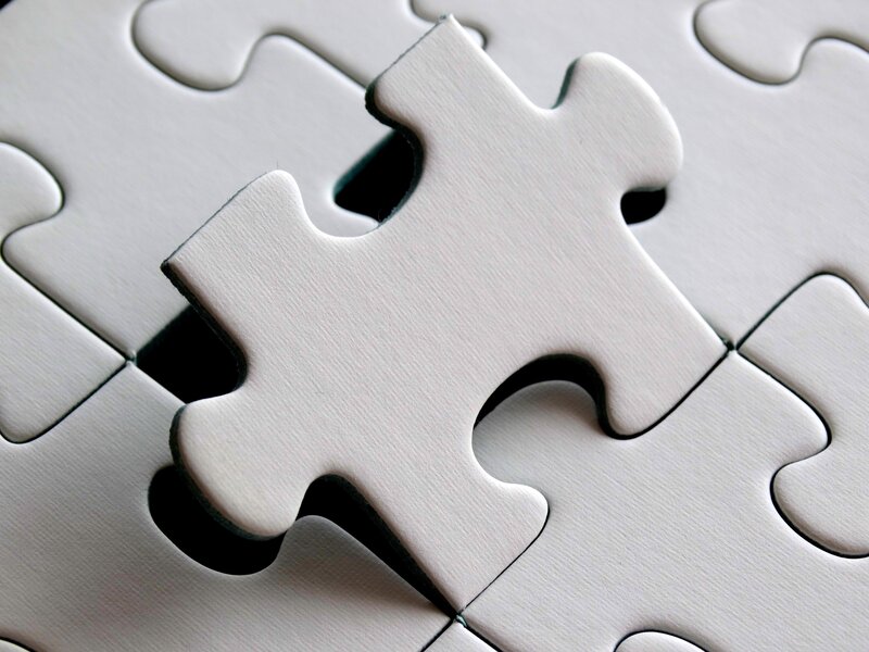 White puzzle piece missing
