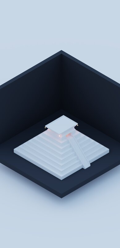 White Pyramid Structure — Serene