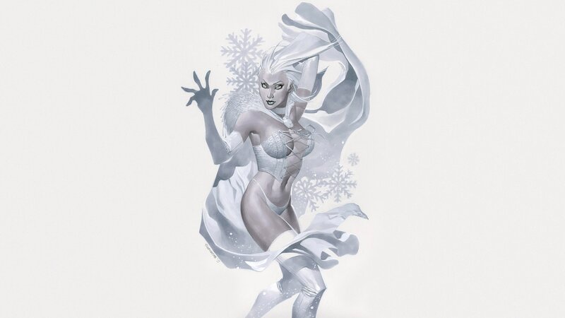 White Queen in winter attire