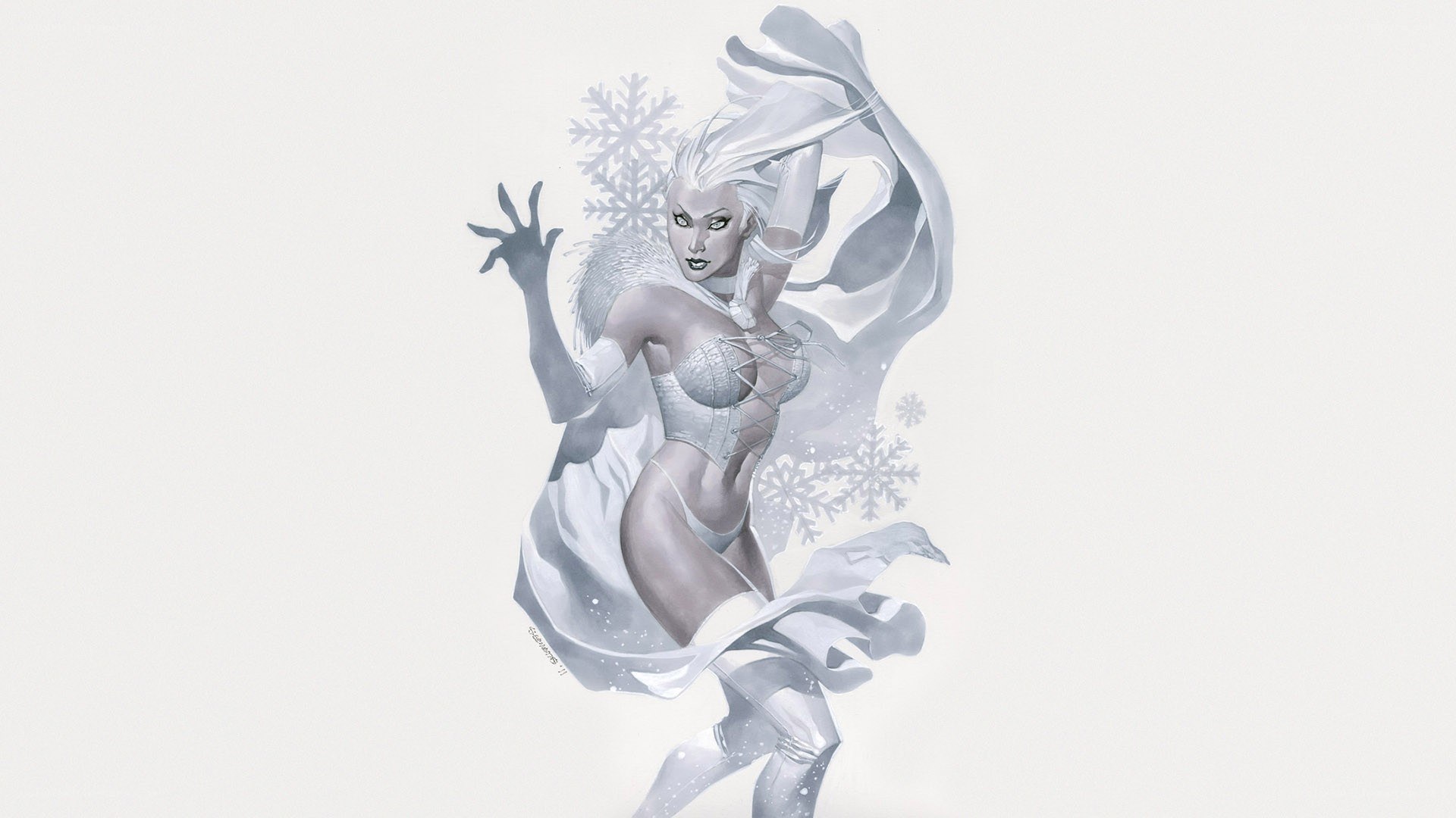 White Queen in winter attire