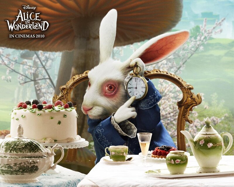 White Rabbit at tea party