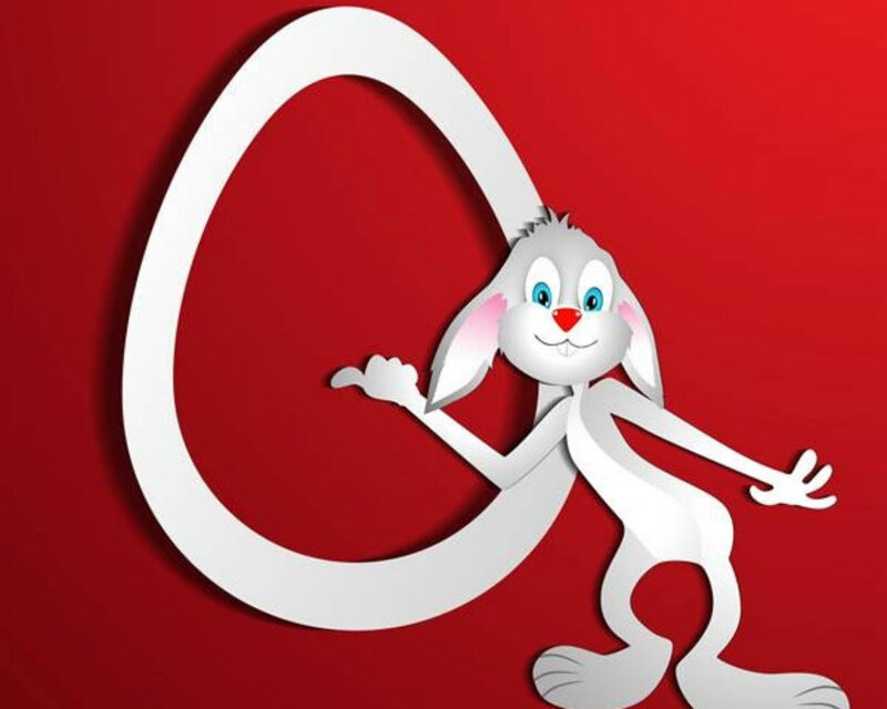 White Rabbit Character — Red