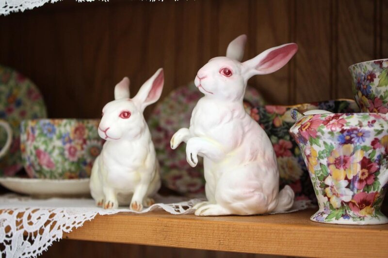 White Rabbit Figurines