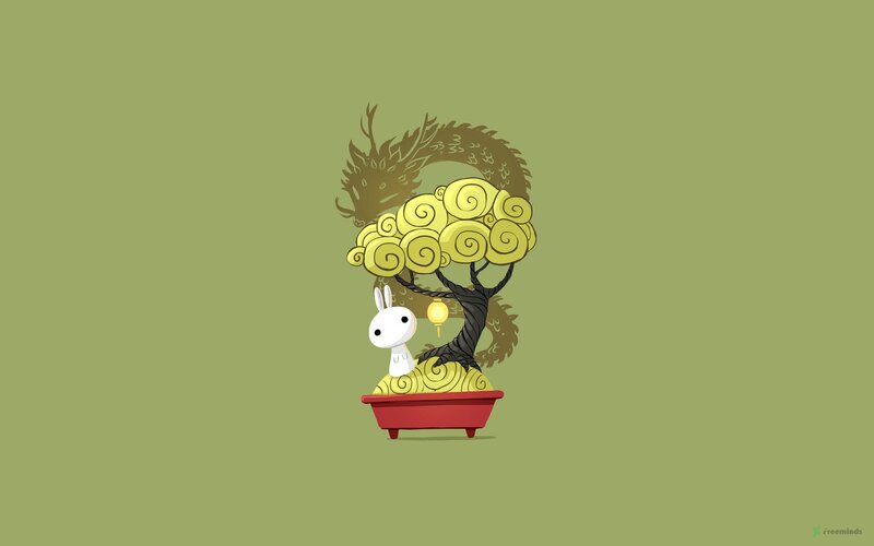 White Rabbit in Bonsai