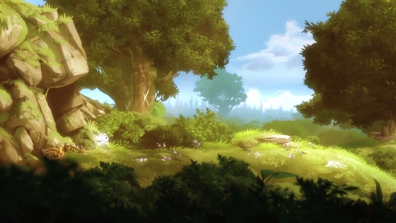 White Rabbit in Forest — Green, Serene