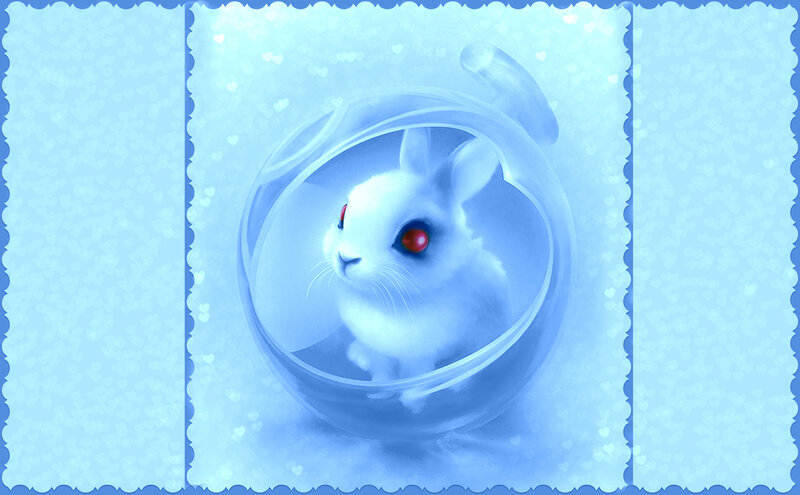 White Rabbit in Glass Sphere