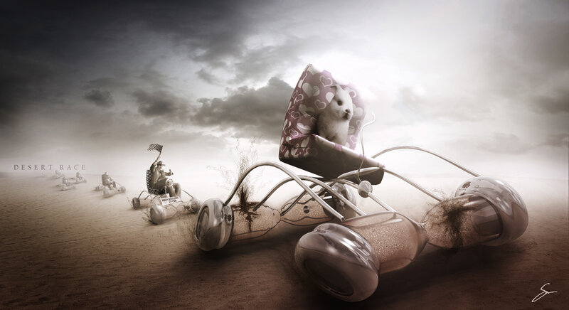 White Rabbit in Stroller
