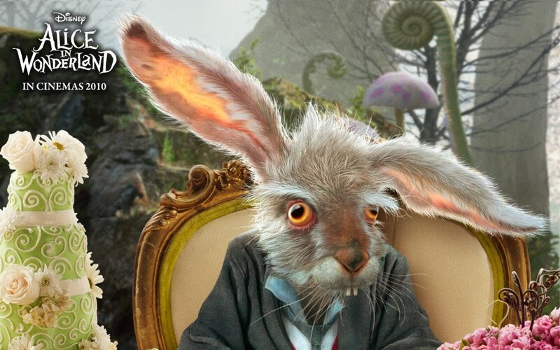 White Rabbit in Suit — Green