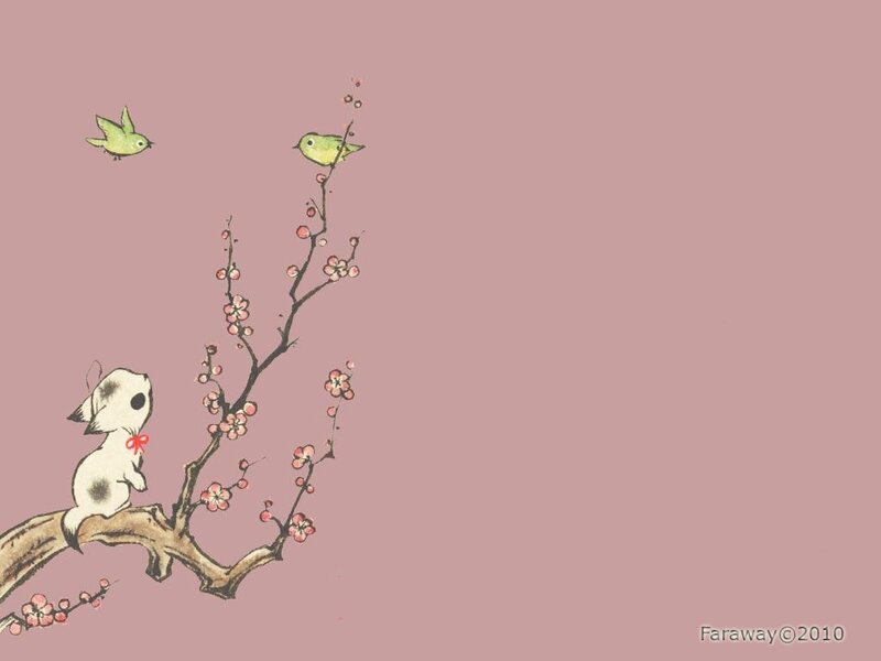 White Rabbit on Branch
