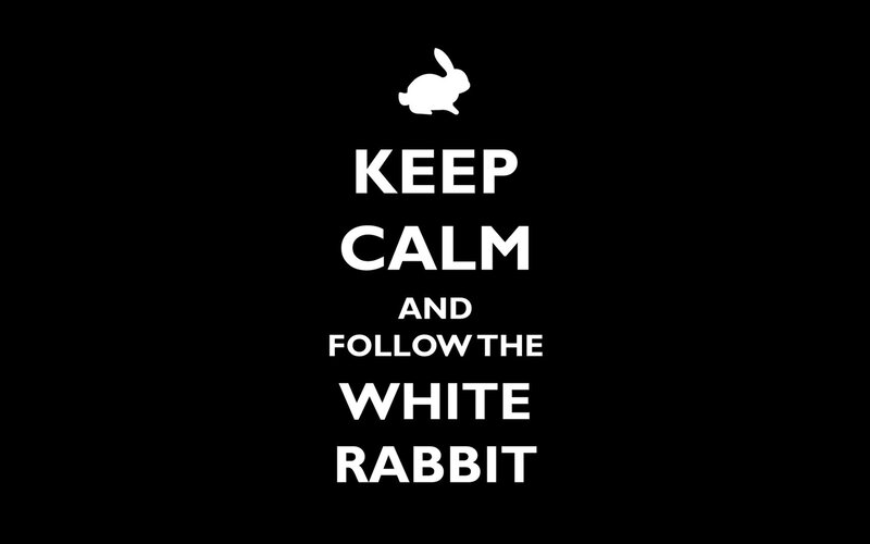 White Rabbit Silhouette — Black