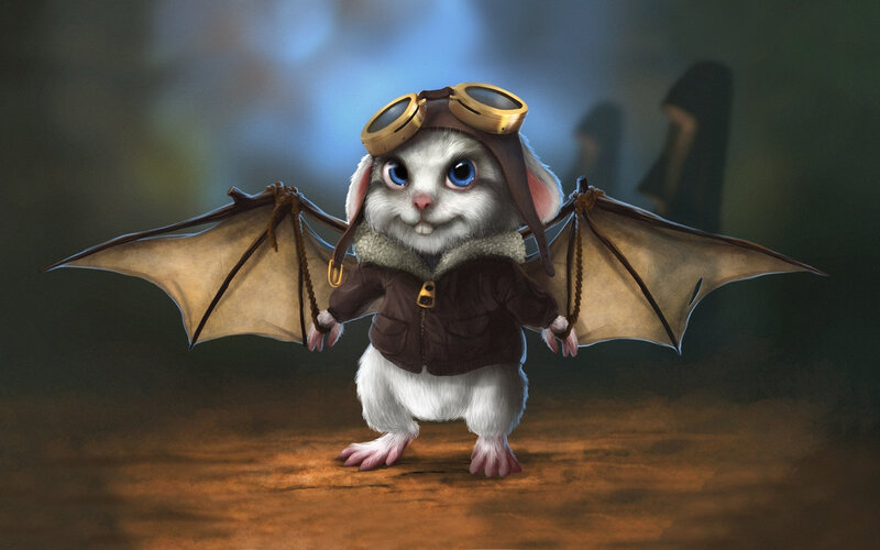 White Rabbit with Wings — Brown