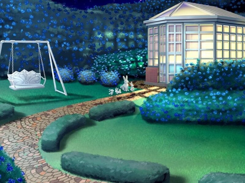 White Rabbits in Garden