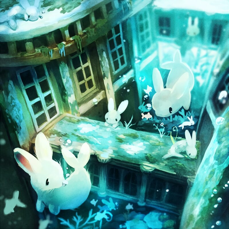 White Rabbits in Water