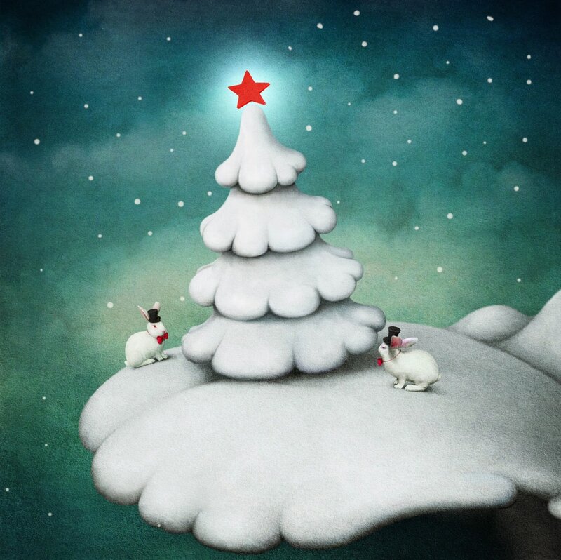 White Rabbits with Tree