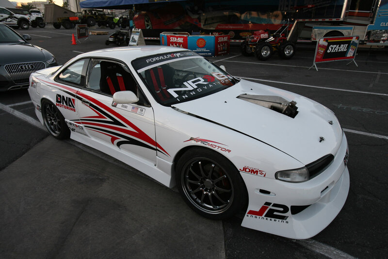 White Race Car — Active, Sunset