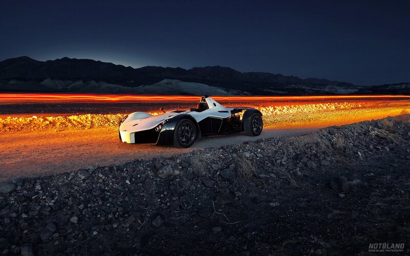 White Race Car — Black, Dramatic