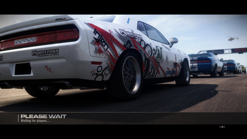 White Race Car — Competitive, Afternoon