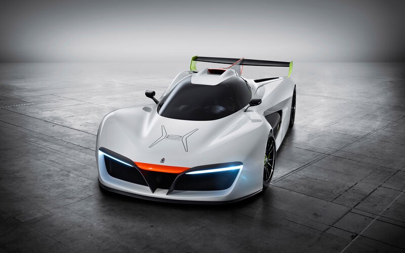 White Race Car — Dramatic, 3d Render, Wings