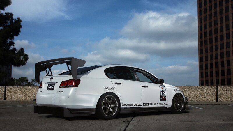 White Race Car — Dramatic, Afternoon, Photograph, Building, Tree