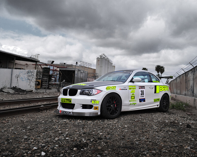 White Race Car — Dramatic, Afternoon, Photograph
