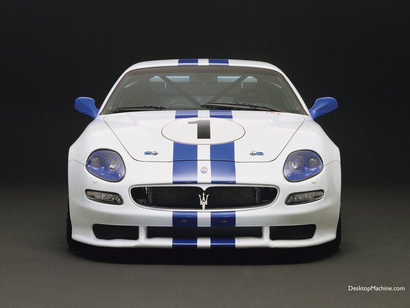 White Race Car — Dramatic, Photograph, Blue Stripes, Number One