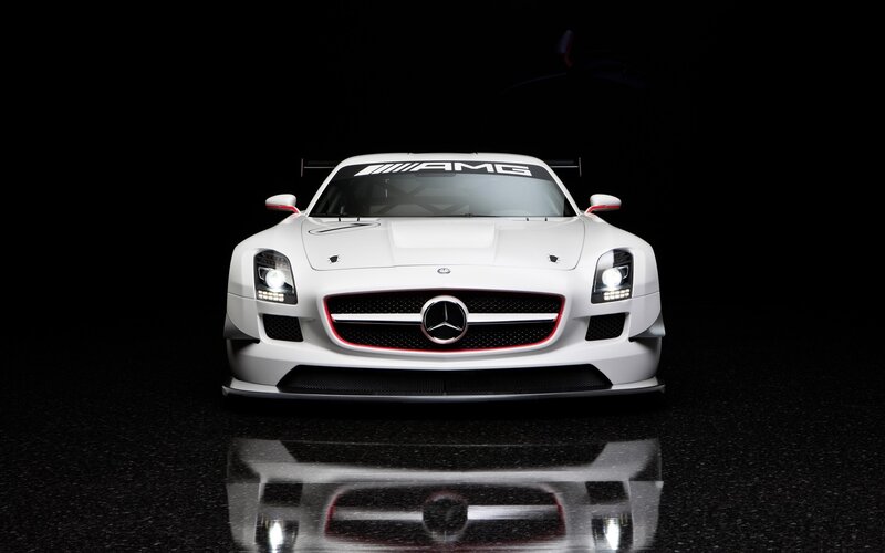 White Race Car — Dramatic, Photograph, Grille, Headlights