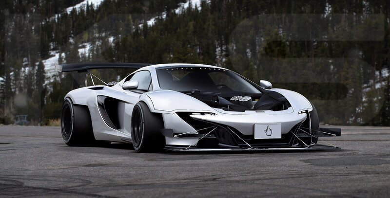 White Race Car — Dramatic, Winter, 3d Render