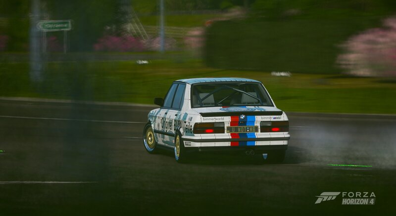 White Race Car Drifting — Dynamic, Afternoon, 3d Render