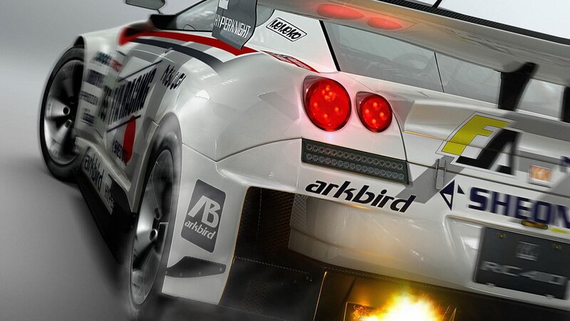 White Race Car — Dynamic, 3d Render, Flames