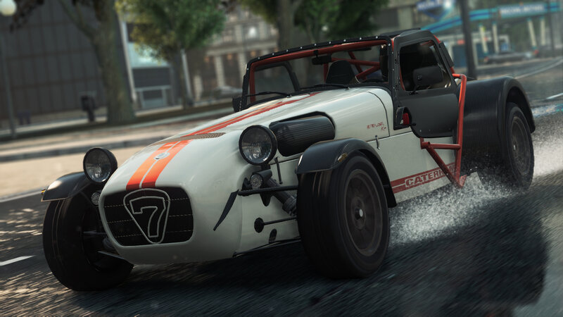 White Race Car — Dynamic, Afternoon, 3d Render