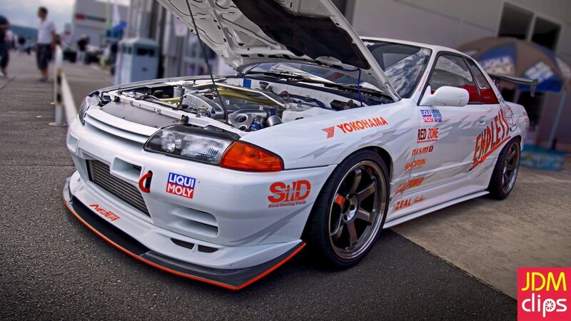 White Race Car — Dynamic, Afternoon, Photograph, Open Hood