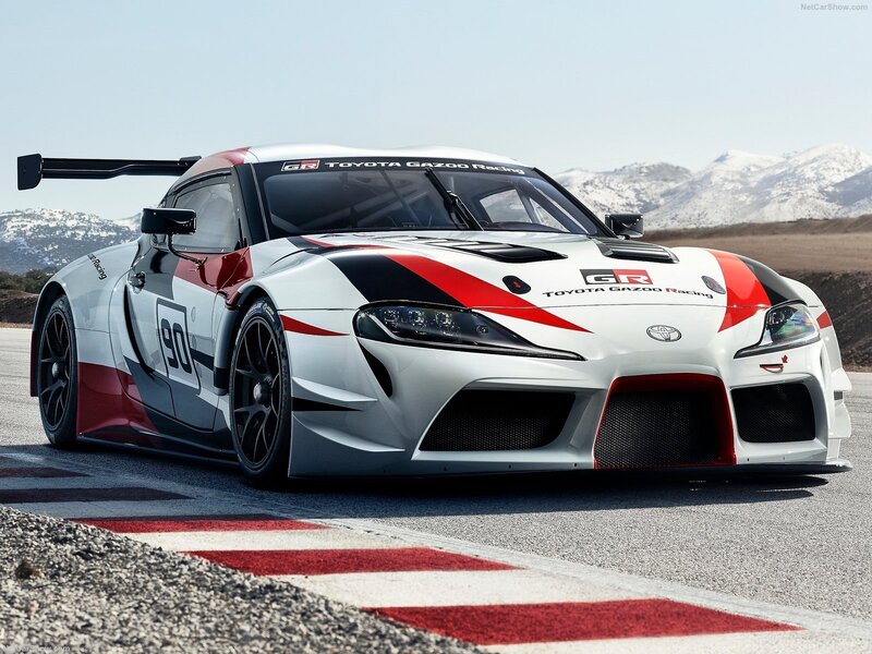White Race Car — Dynamic, Afternoon, Photograph, Race Track, Mountains
