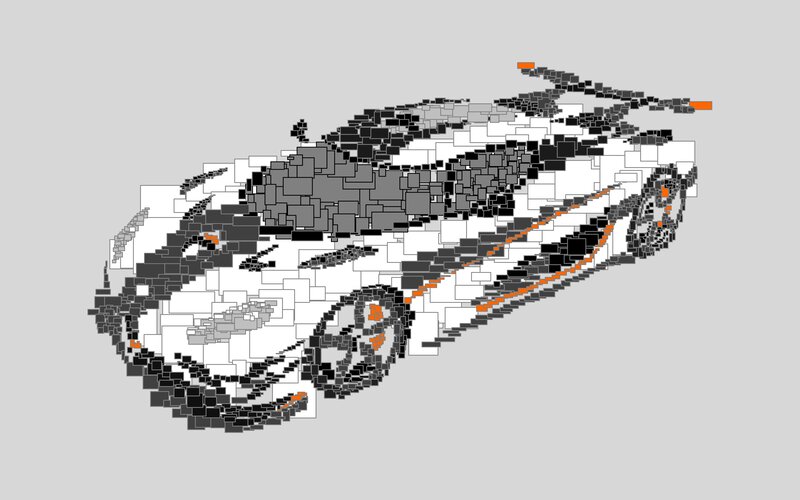 White Race Car — Dynamic, Pixel Art