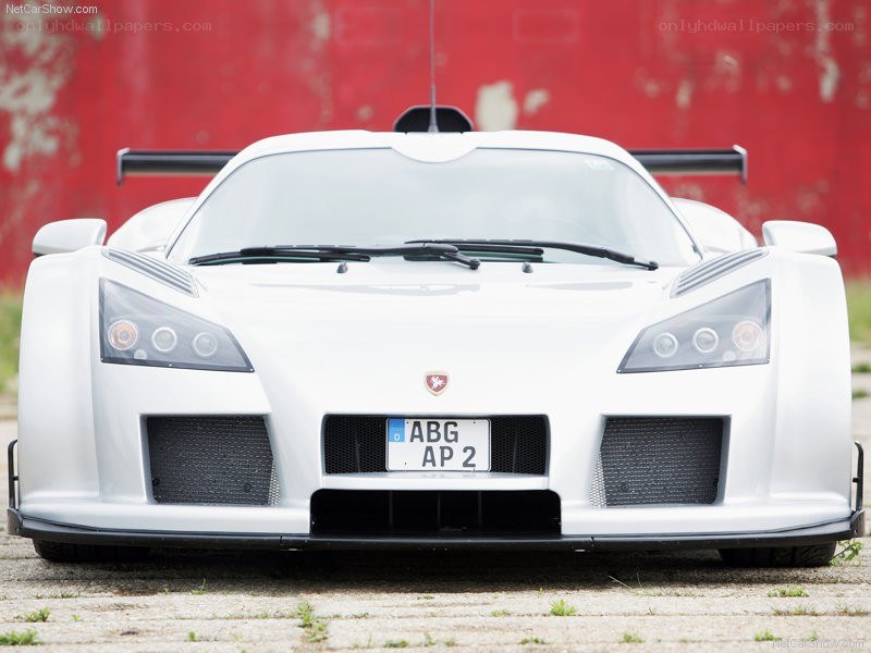 white race car front view
