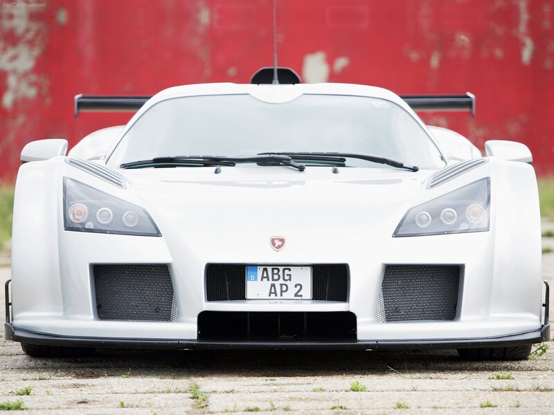white race car front view