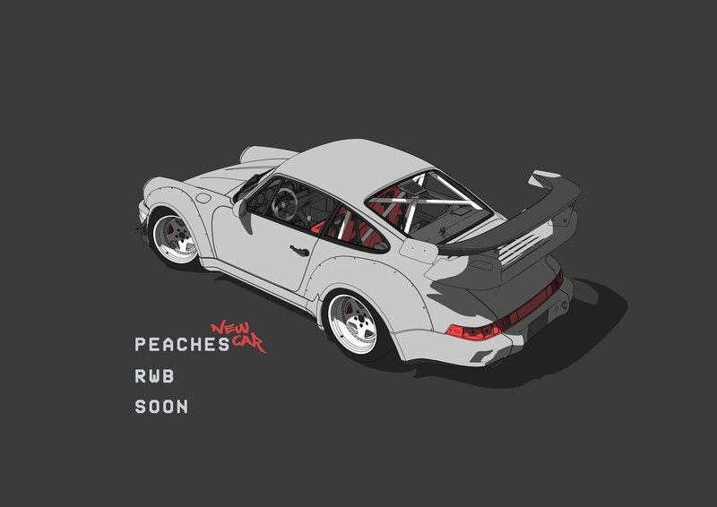 White Race Car — Gray, Dramatic, Digital Art, Tire