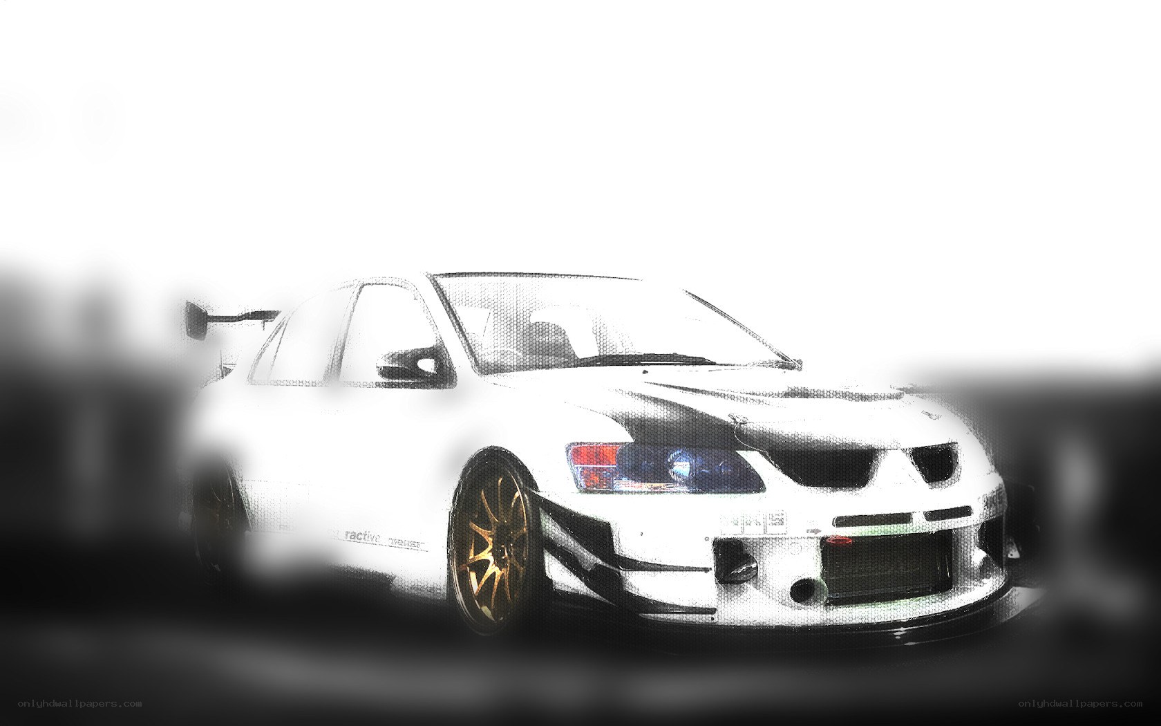 white race car illustration