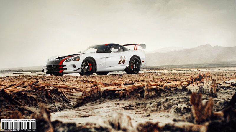 white race car in desert