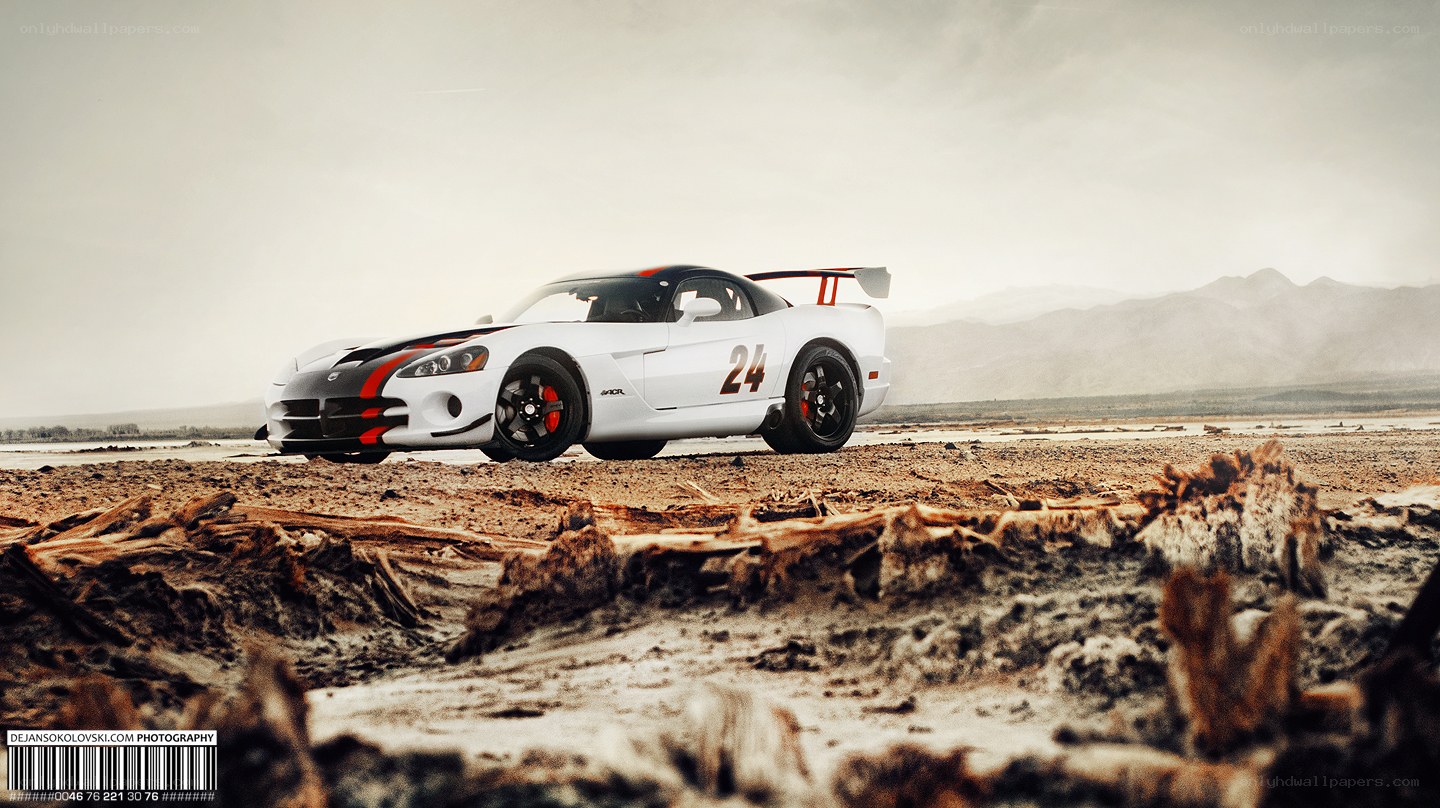 white race car in desert
