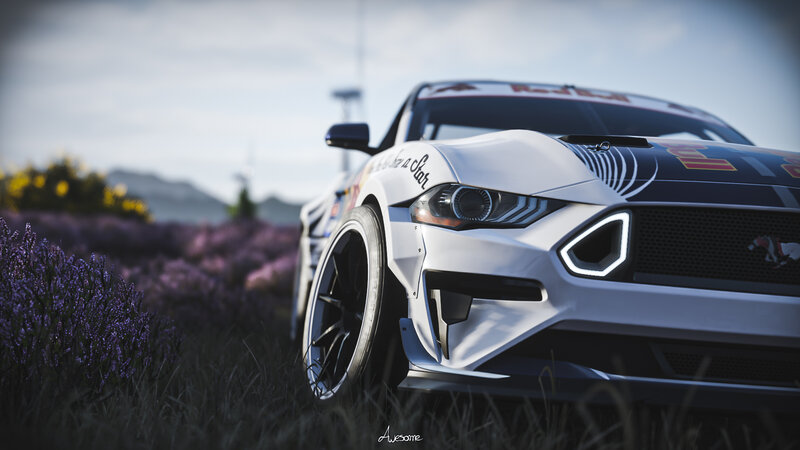 White Race Car in Field