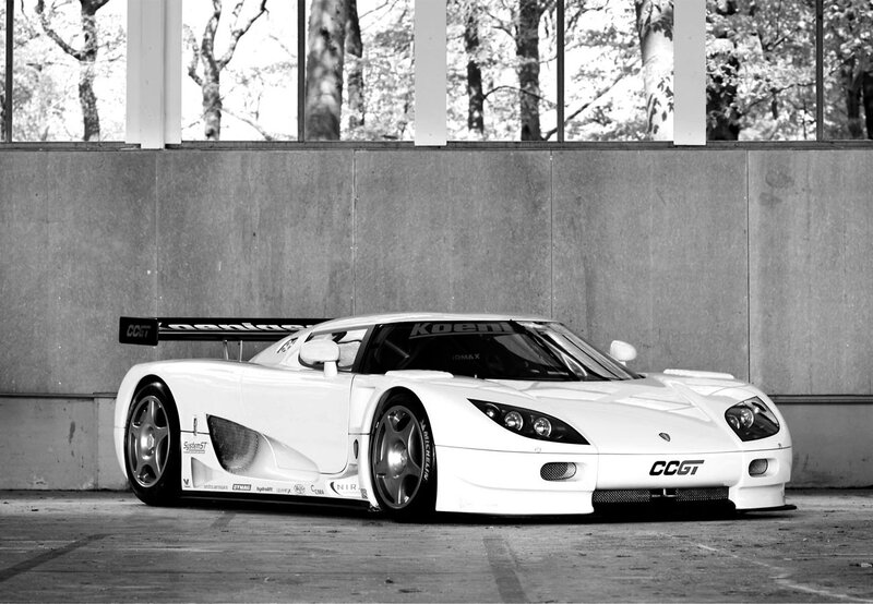 white race car in garage