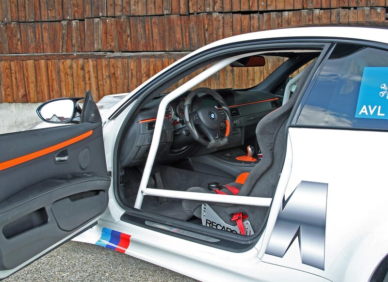 White Race Car Interior