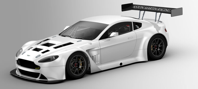White Race Car — Neutral, 3d Render, Race Car