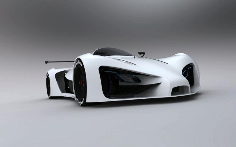 White Race Car — Neutral, 3d Render