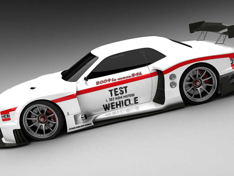 White Race Car — Neutral, 3d Render, Wings