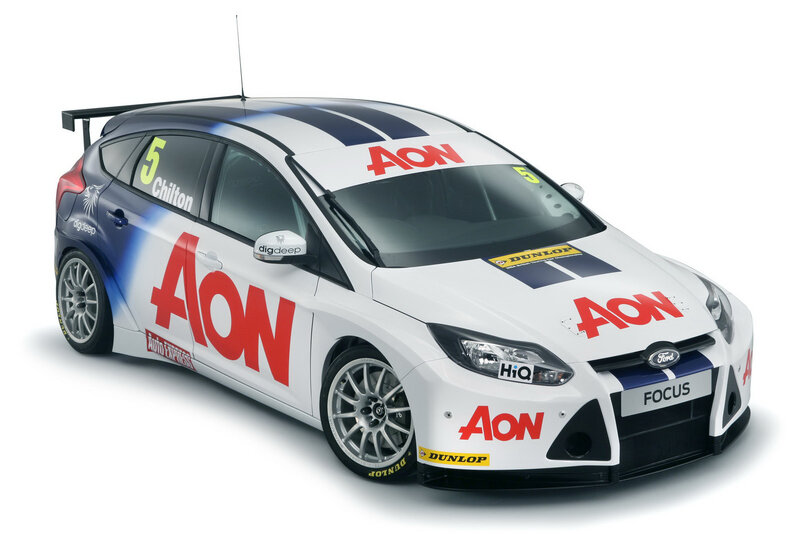 White Race Car — Neutral, Photograph, Aon Logo, Dunlop Tire