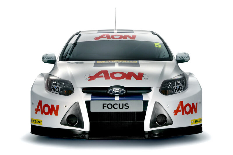 White Race Car — Neutral, Photograph, Aon Logo