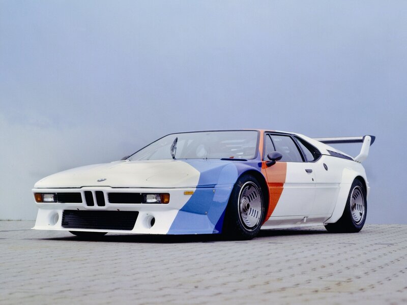 White Race Car — Neutral, Photograph, Blue Stripe