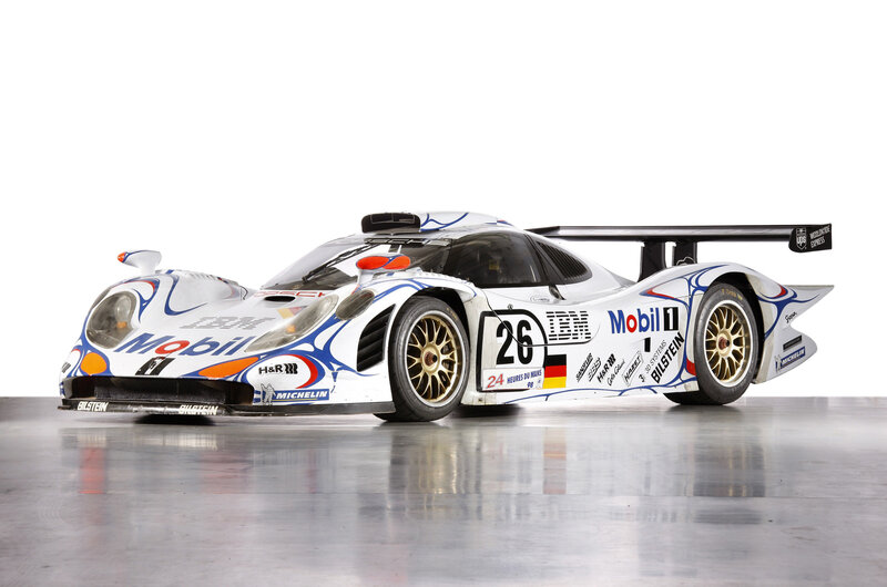 White Race Car — Neutral, Photograph, Racing Car, Sponsor Logos