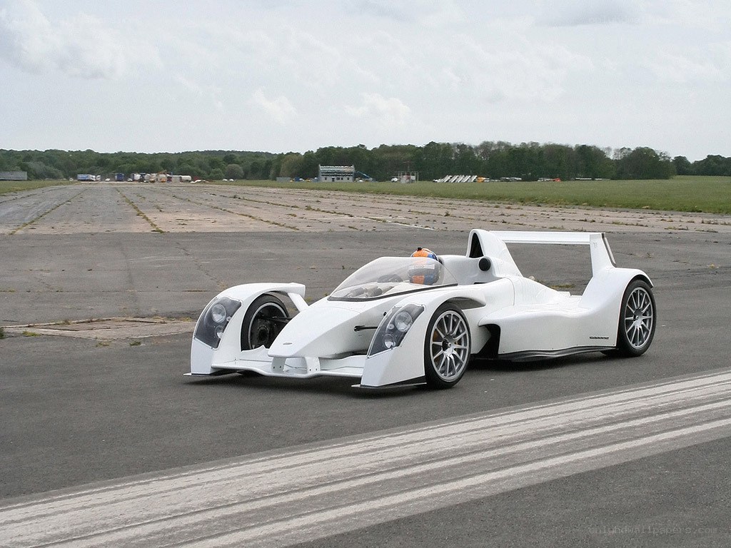 White race car on a track
